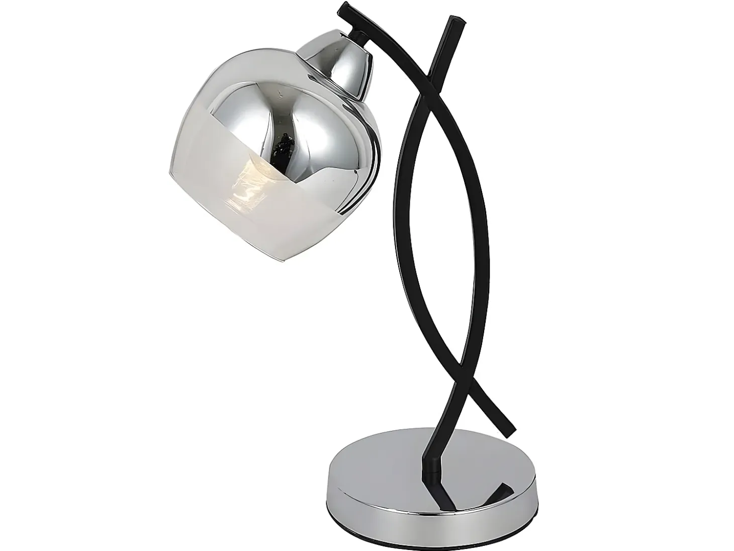 Sobremesa Con Tulipa Cristal Modelo Denali Cromo