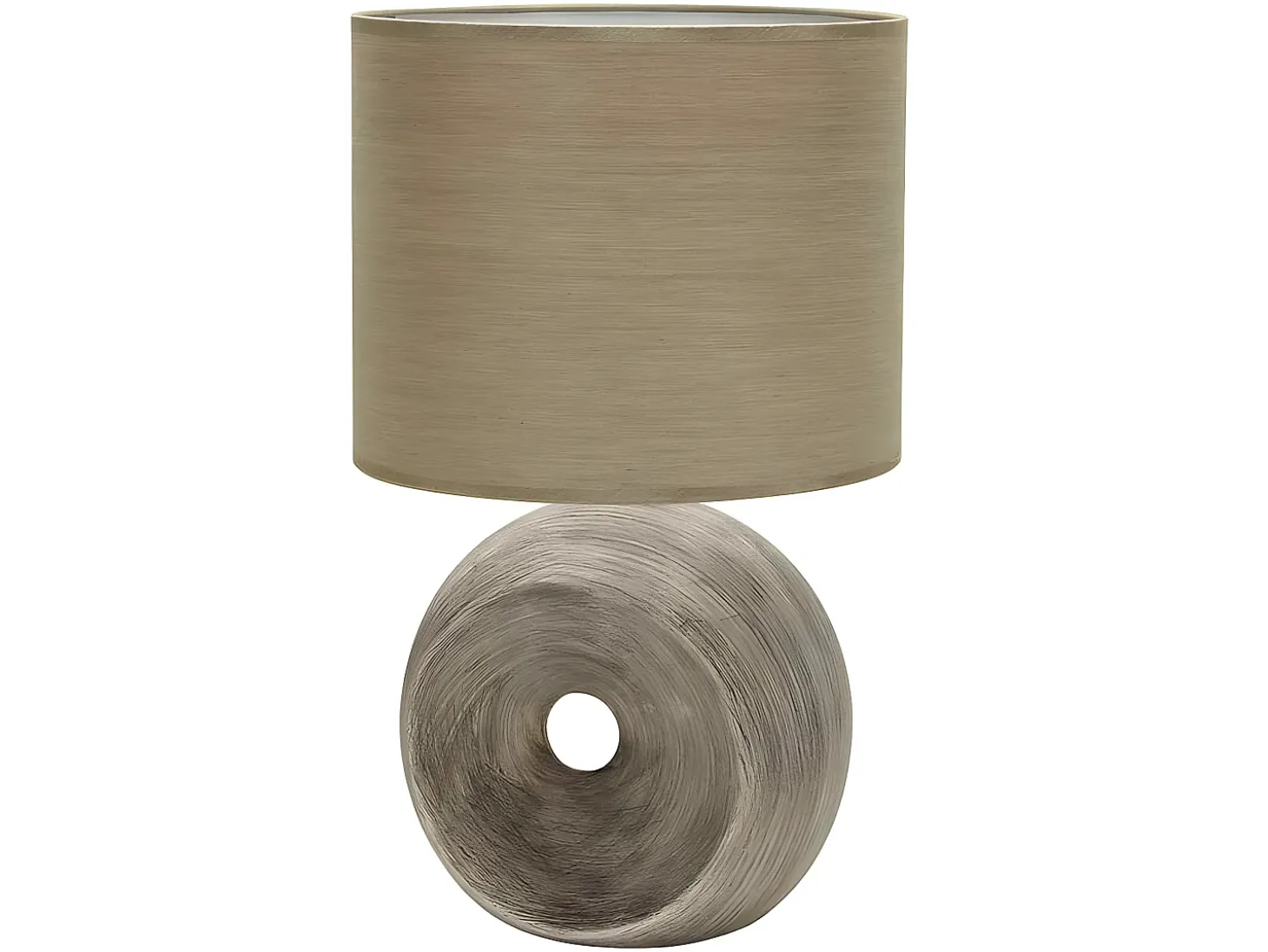 Sobremesa De Ceramica Beige Modelo Ea 1 Luz