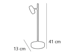 Sobremesa led modelo Cedro acabado cromado 41 cm(alto)13 cm(ancho)13 cm(largo).