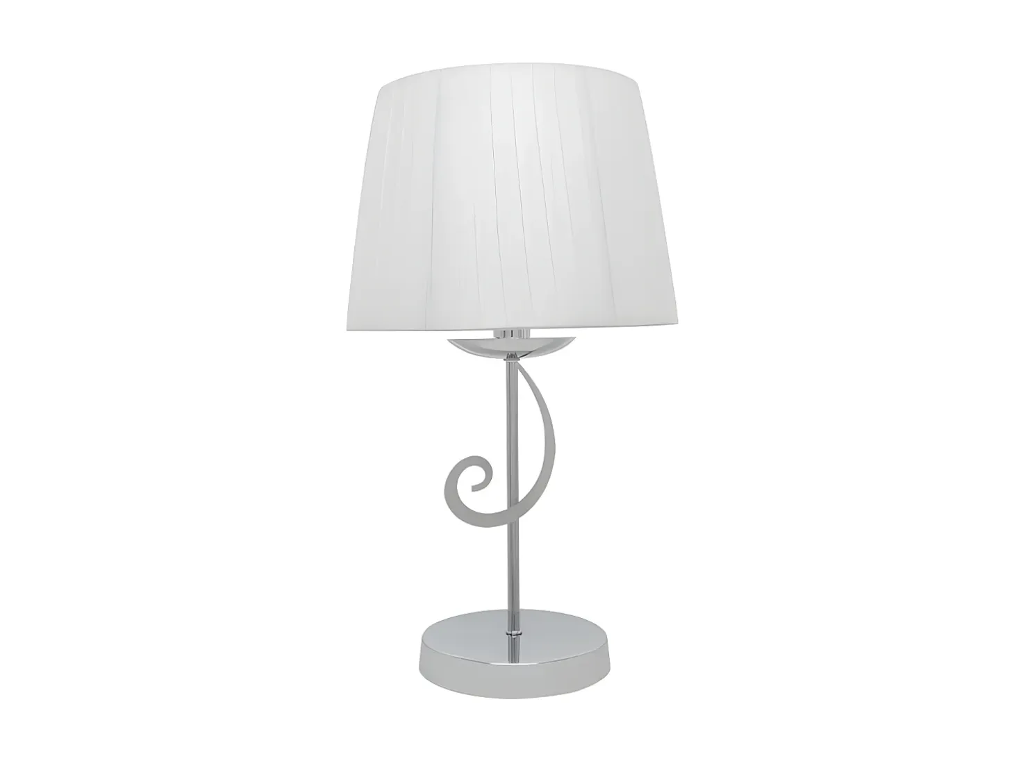 Sobremesa Luxor 1xe14 Cromo Pant. Blanca 45x25x25 Cm
