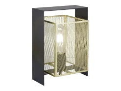 Sobremesa modelo Nimes acabado negro-oro 28 cm(alto)25 cm(ancho)15 cm(fondo)