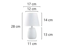 Sobremesa modelo Seneca acabado blanco, 28m(alto) 17(ancho) 17(fondo.