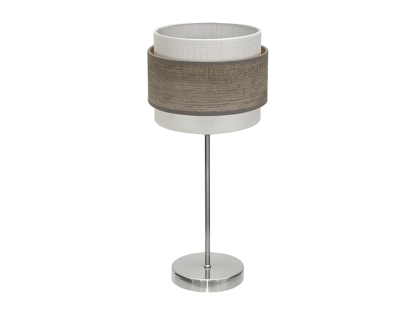 Sobremesa Niquel/madera Gris Modelo Myriam 1luz