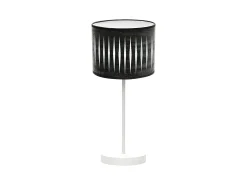 Sobremesa Piron De 1 Luz Con Pantalla Color Madera Negra