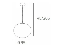 Soft Sospensione D.35 1 Luce