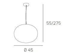 Soft Sospensione D.45 1 Luce