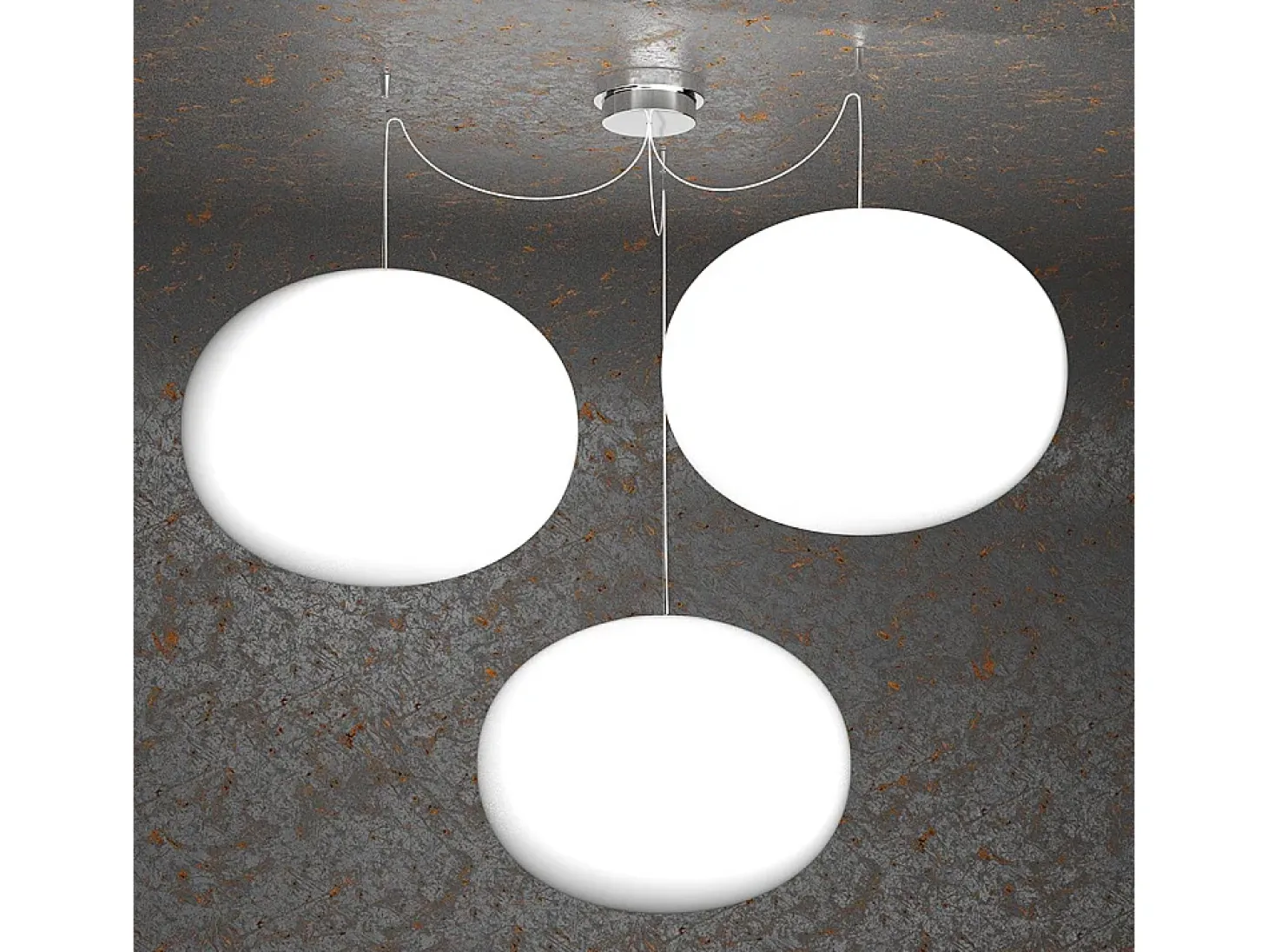 Soft Sospensione D.45 Cm. 3 Luci