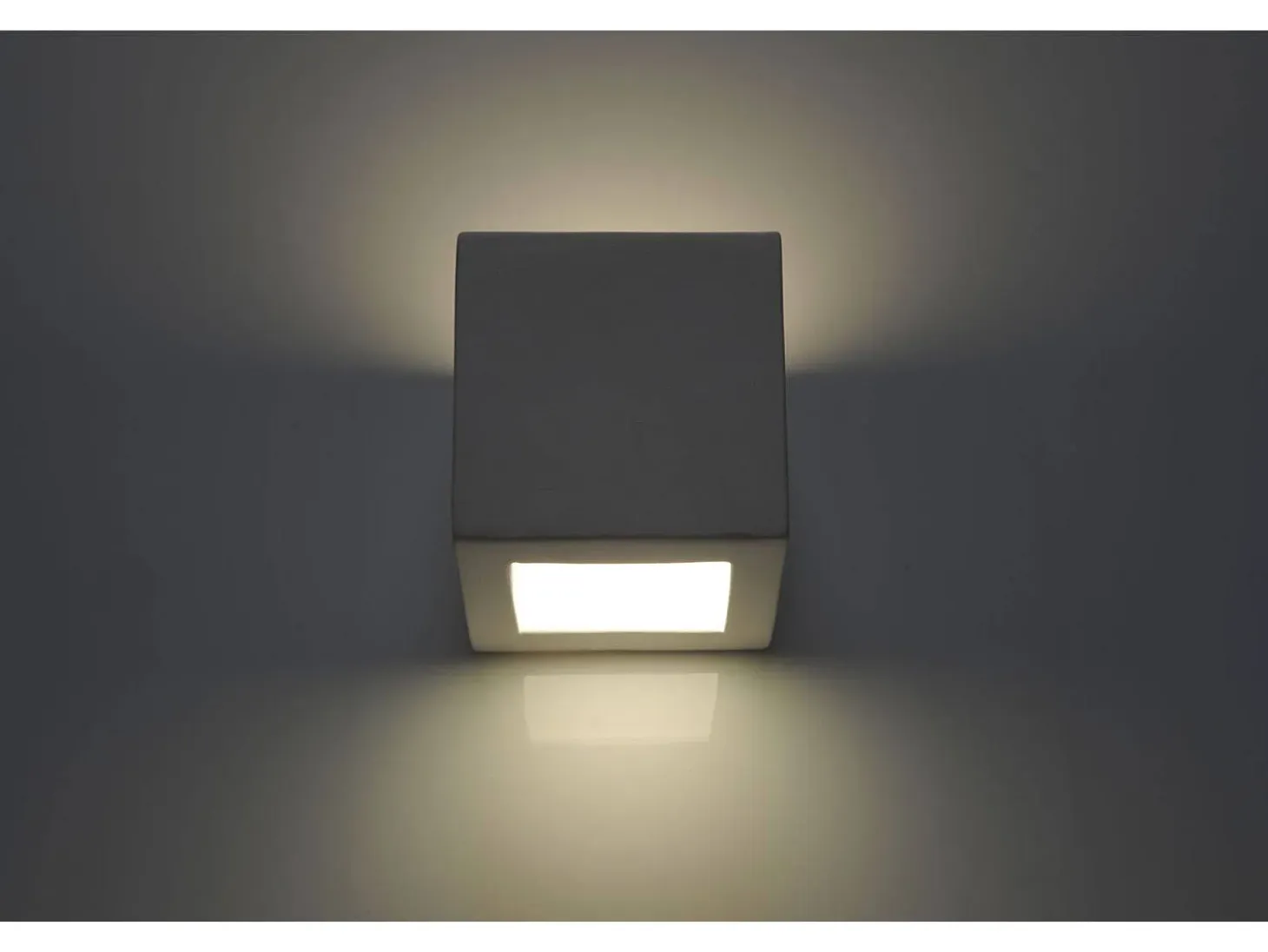 Sollux - 1 luz de pared de cerámica a ras de suelo blanca, E27