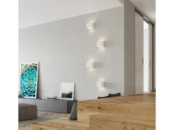 Sollux - 1 luz de pared de cerámica a ras de suelo blanca, E27