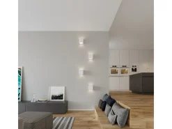 Sollux - 1 luz de pared de cerámica a ras de suelo blanca, E27