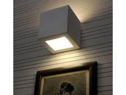 Sollux - 1 luz de pared de cerámica a ras de suelo blanca, E27