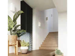 Sollux - 1 luz de pared de cerámica a ras de suelo blanca, E27