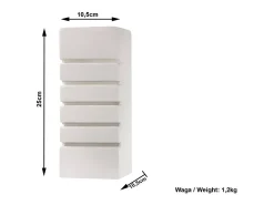Sollux - 1 luz de pared de cerámica a ras de suelo blanca, E27