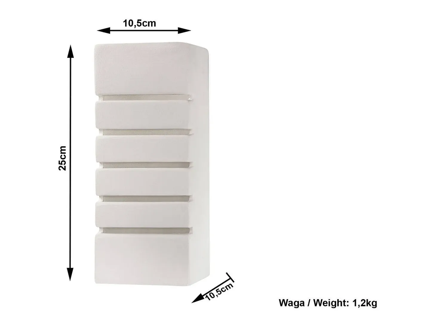 Sollux - 1 luz de pared de cerámica a ras de suelo blanca, E27