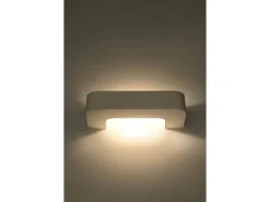 Sollux - 1 luz de pared de cerámica a ras de suelo blanca, E27