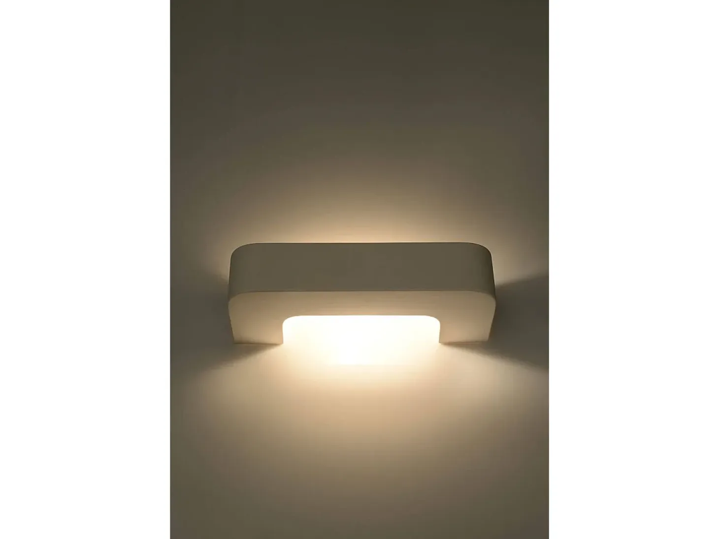Sollux - 1 luz de pared de cerámica a ras de suelo blanca, E27