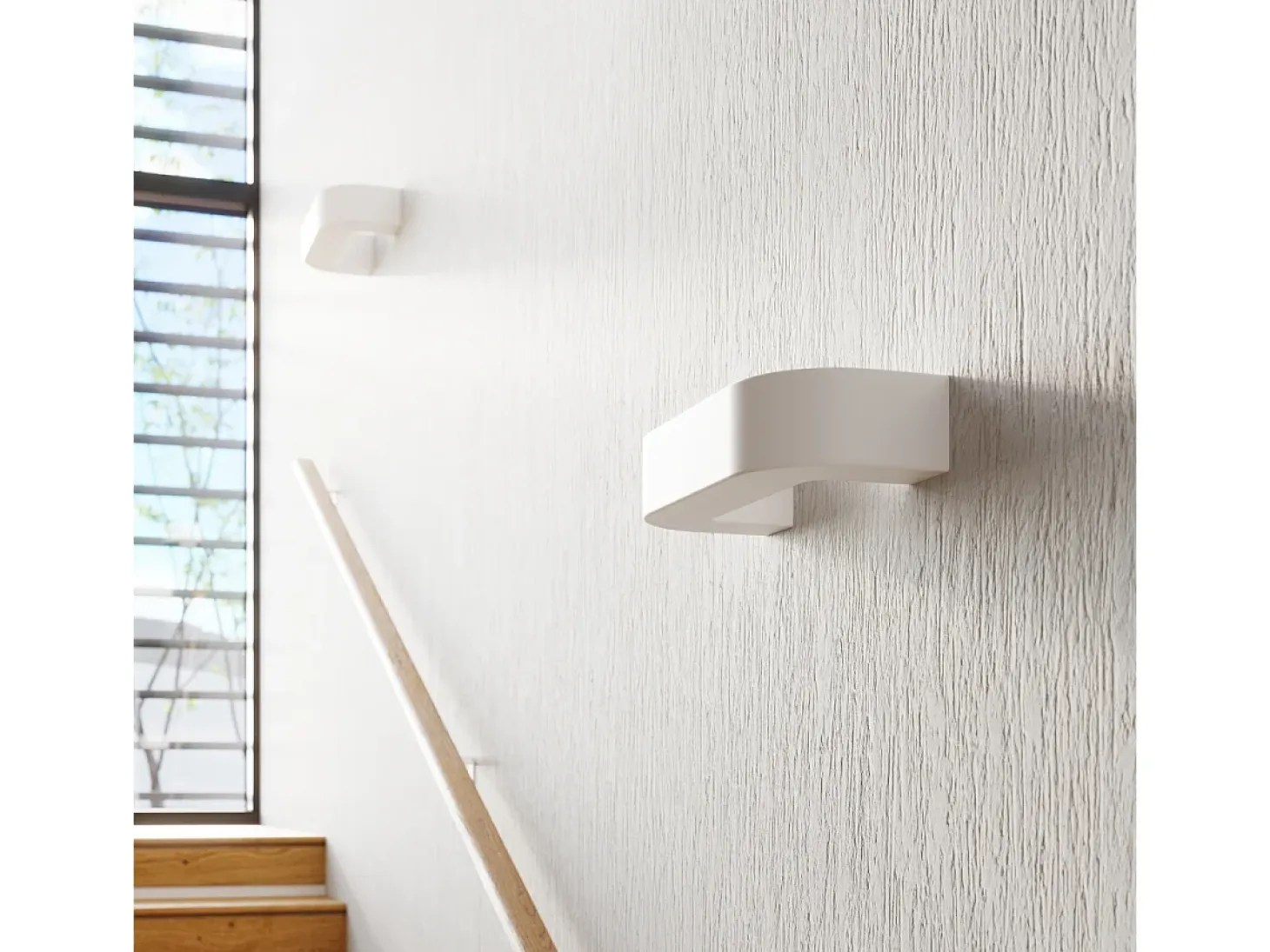 Sollux - 1 luz de pared de cerámica a ras de suelo blanca, E27
