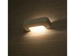 Sollux - 1 luz de pared de cerámica a ras de suelo blanca, E27