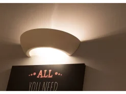 Sollux - 1 luz de pared de cerámica a ras de suelo blanca, E27