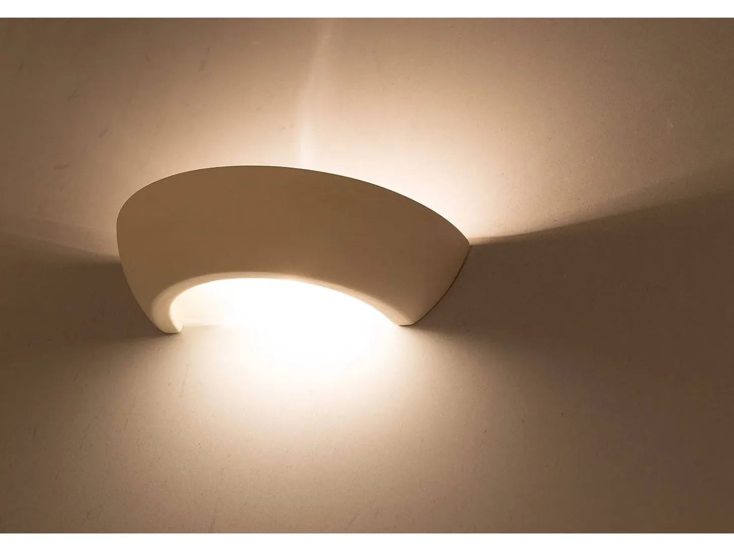 Sollux - 1 luz de pared de cerámica a ras de suelo blanca, E27