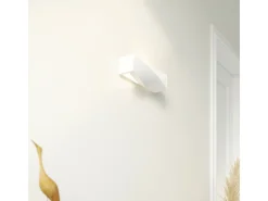 Sollux - 1 luz de pared de cerámica a ras de suelo blanca, E27