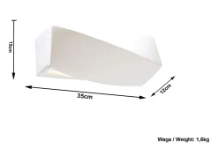Sollux - 1 luz de pared de cerámica a ras de suelo blanca, E27