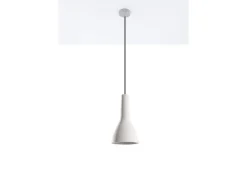 Sollux - Lámpara colgante de techo tipo domo con 1 luz blanca, E27
