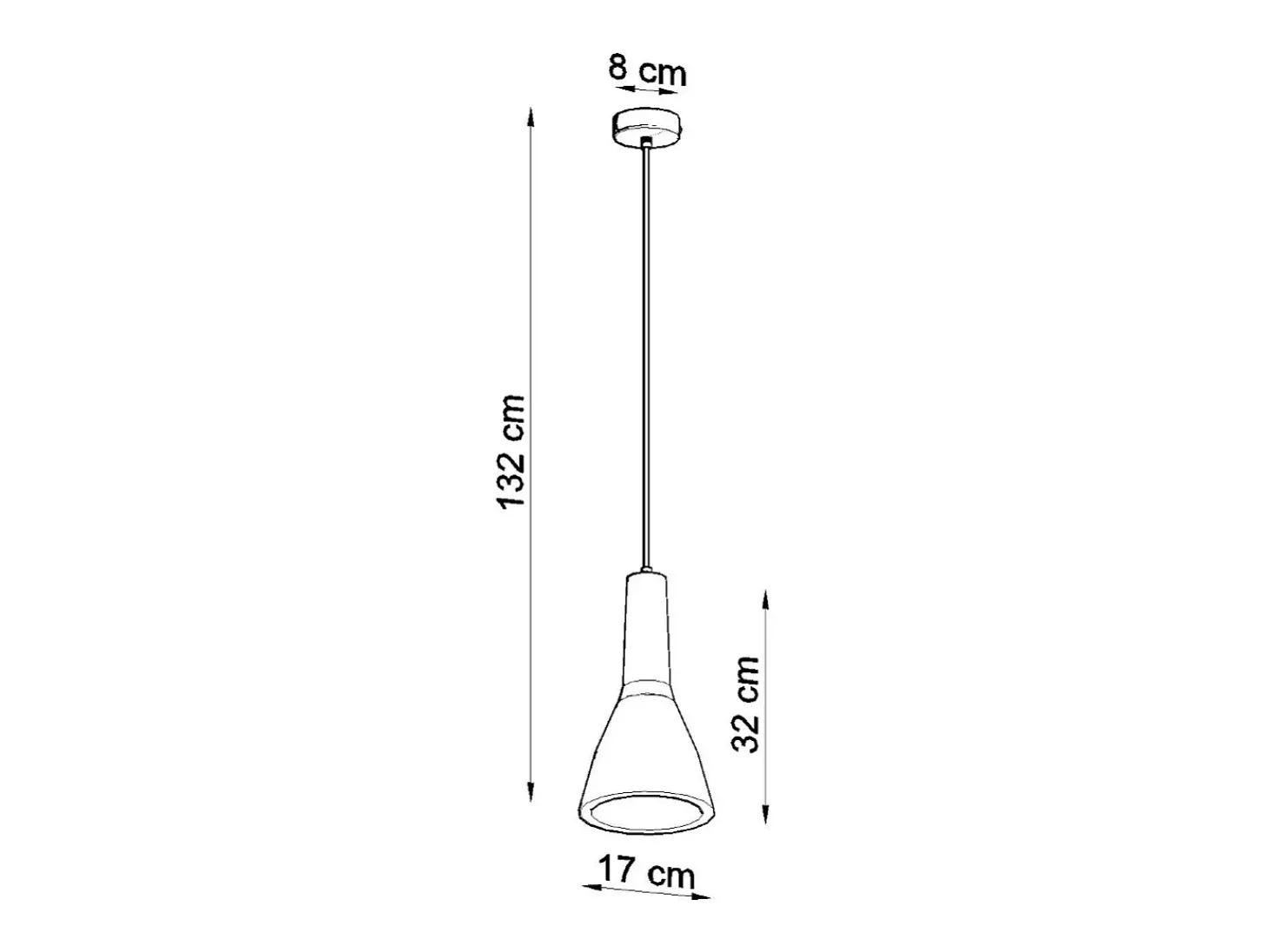 Sollux - Lámpara colgante de techo tipo domo con 1 luz blanca, E27