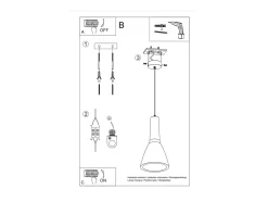 Sollux - Lámpara colgante de techo tipo domo con 1 luz blanca, E27