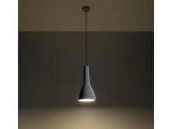 Sollux - Lámpara colgante de techo tipo domo con 1 luz blanca, E27
