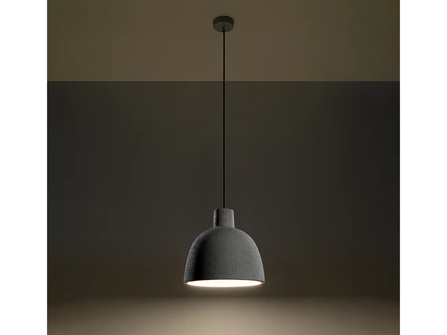 Sollux - Lámpara colgante de techo tipo domo con 1 luz blanca, E27