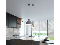 Sollux - Lámpara colgante de techo tipo domo con 1 luz blanca, E27