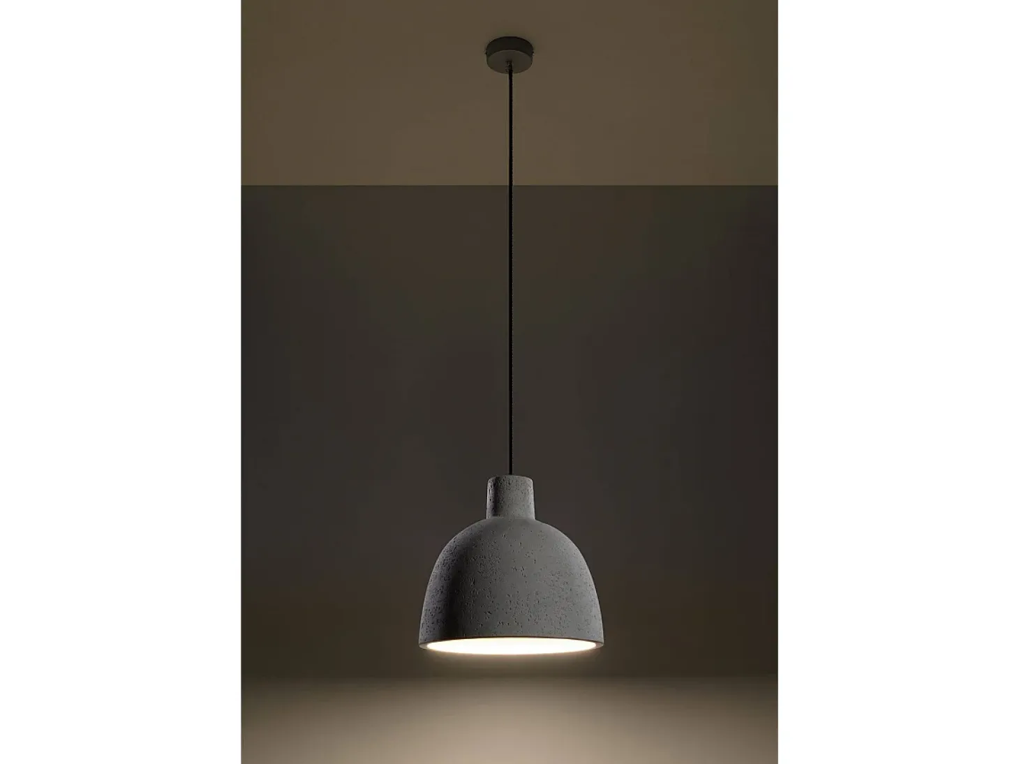 Sollux - Lámpara colgante de techo tipo domo con 1 luz blanca, E27