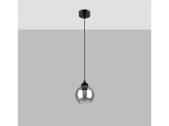 Sollux Alino Plafón colgante Dome negro