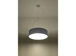 Sollux ARENA - Lámpara colgante de techo redonda con 2 luces Plata, E27