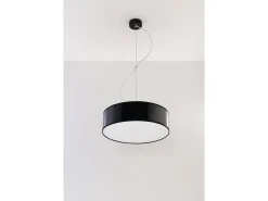 Sollux ARENA - Lámpara colgante de techo redonda con 2 luces Negro, E27