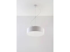 Sollux ARENA - Lámpara colgante de techo redonda con 2 luces blanca, E27