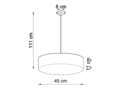 Sollux ARENA - Lámpara colgante de techo redonda con 3 luces, plata, E27