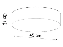 Sollux ARENA - Lámpara de techo redonda de 3 luces a ras de plata, E27