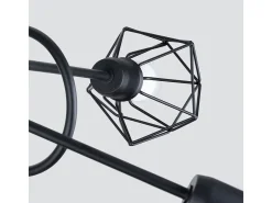 Sollux Artemis Lámpara de techo semiempotrable multi brazos negra