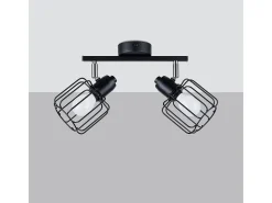 Sollux Beluci Foco de techo Twin negro