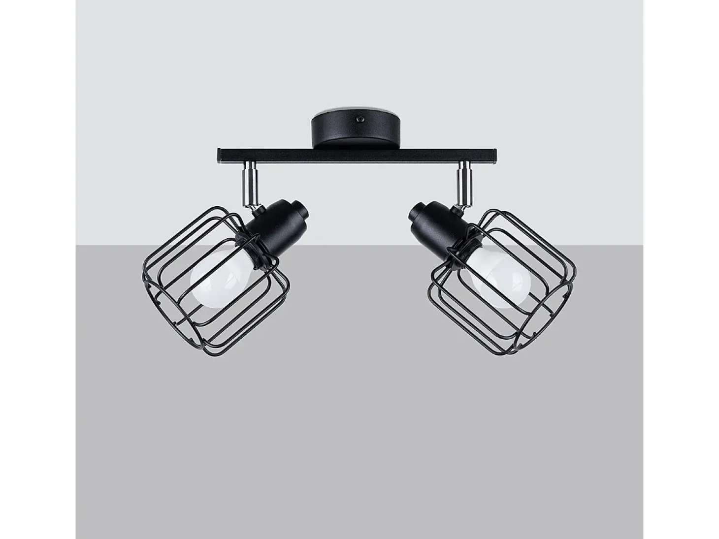 Sollux Beluci Foco de techo Twin negro