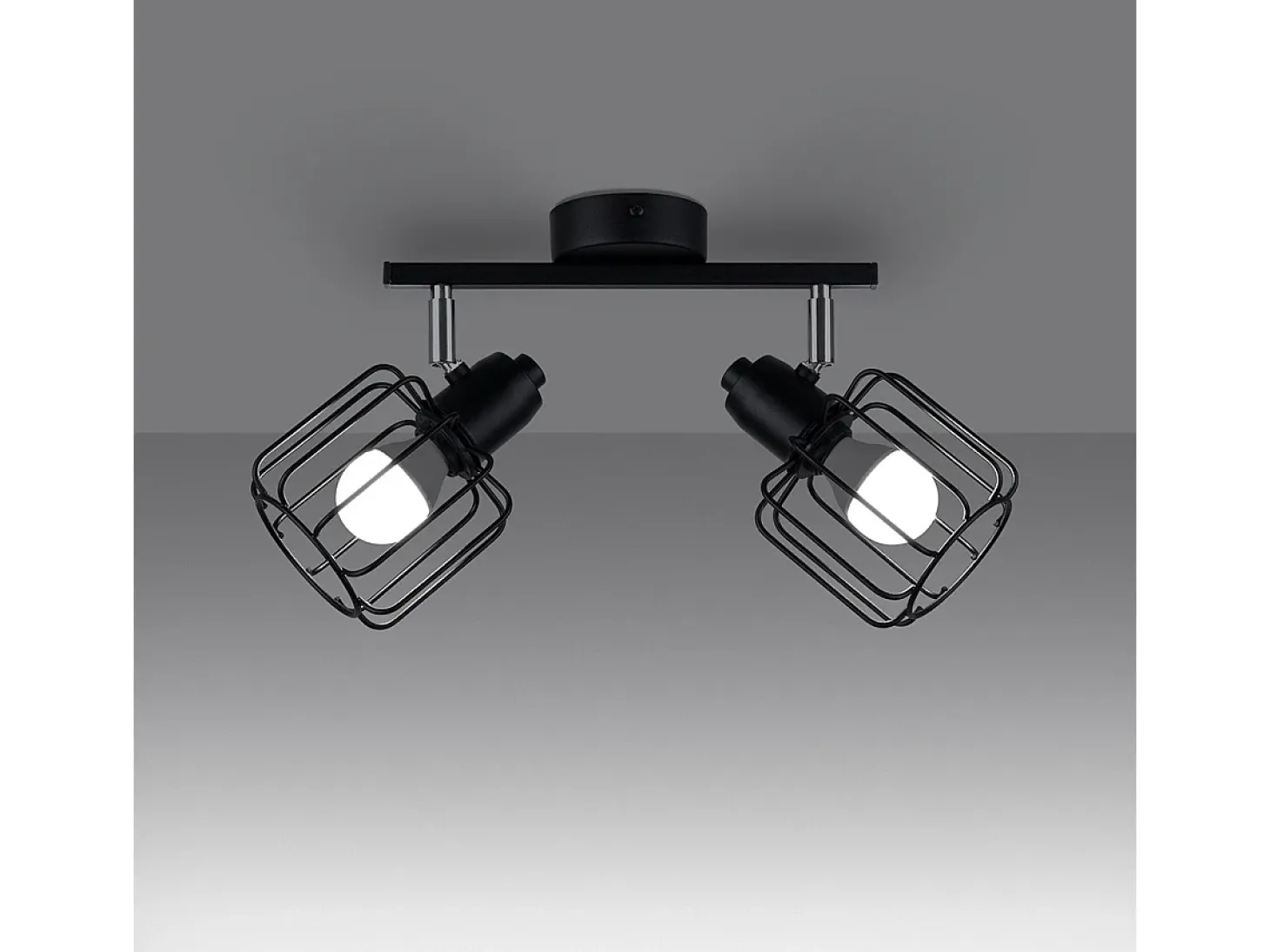 Sollux Beluci Foco de techo Twin negro