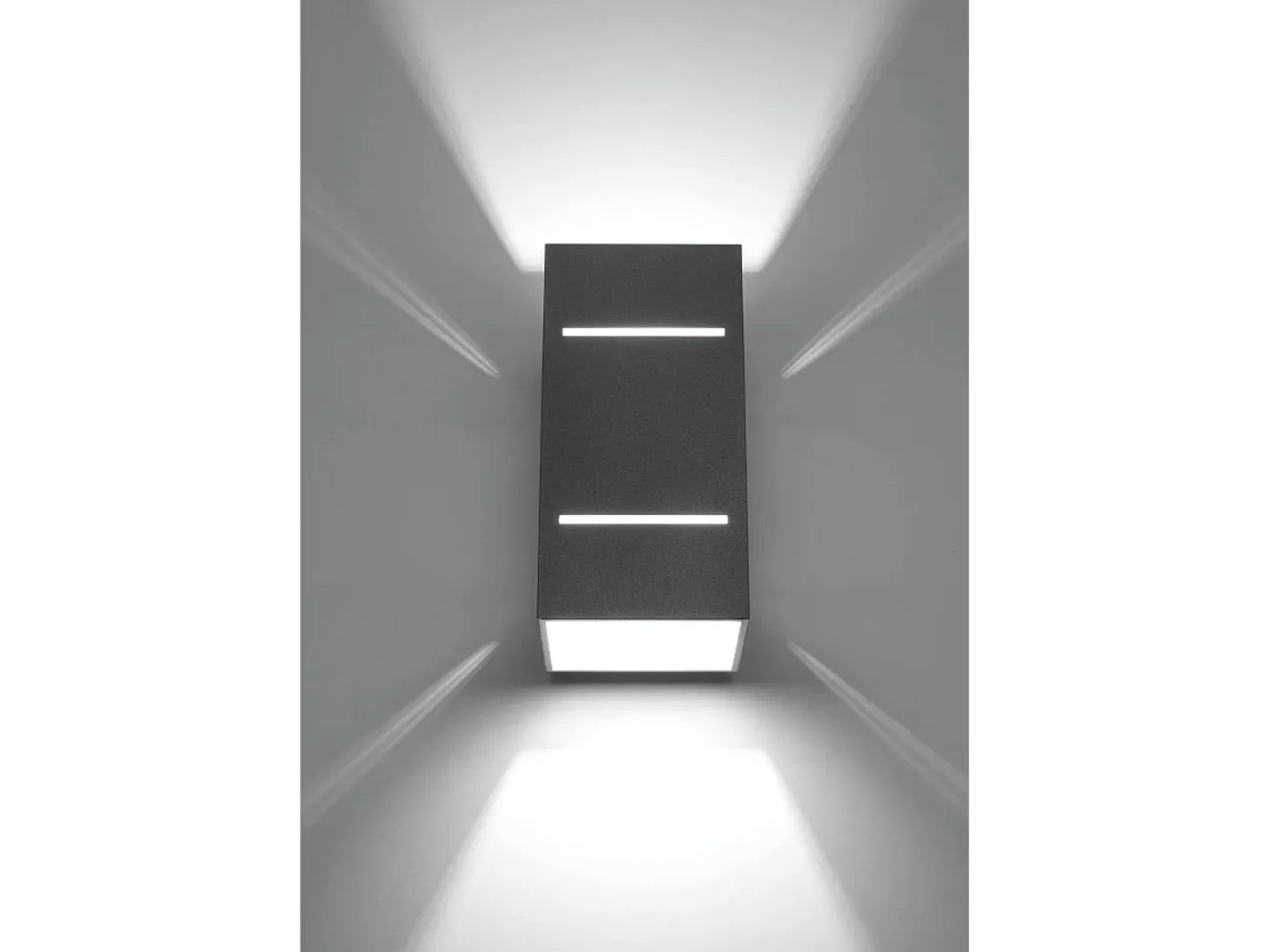 Sollux BLOCCO - 1 pared a ras de luz gris claro, G9