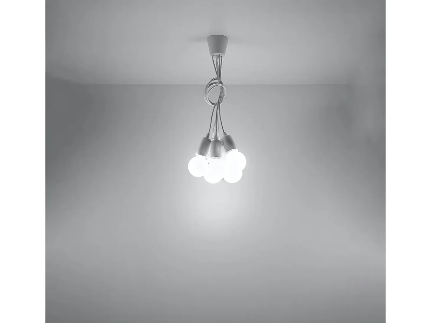 Sollux DIEGO - Colgante de racimo de 5 luces blanco