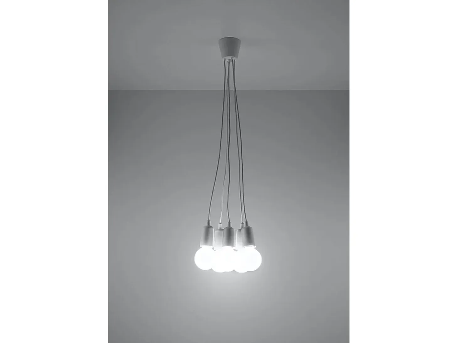 Sollux DIEGO - Colgante de racimo de 5 luces blanco