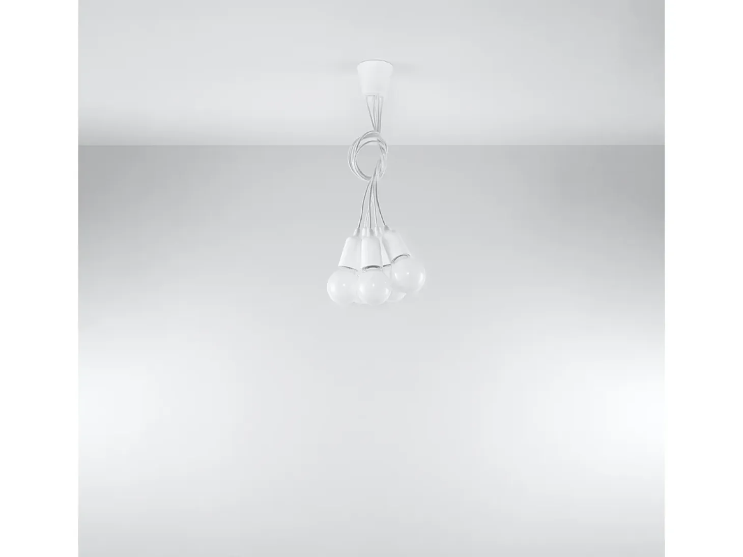 Sollux DIEGO - Colgante de racimo de 5 luces blanco