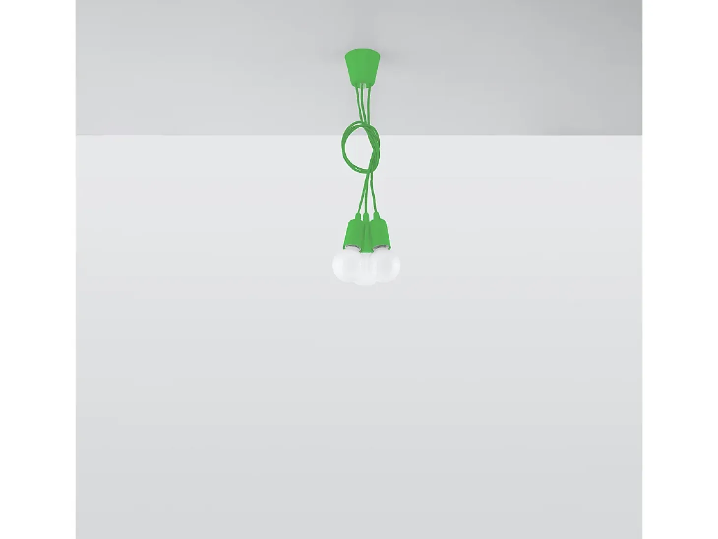 Sollux DIEGO - Lámpara colgante de techo con 3 luces verde