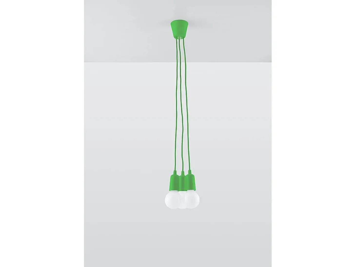 Sollux DIEGO - Lámpara colgante de techo con 3 luces verde