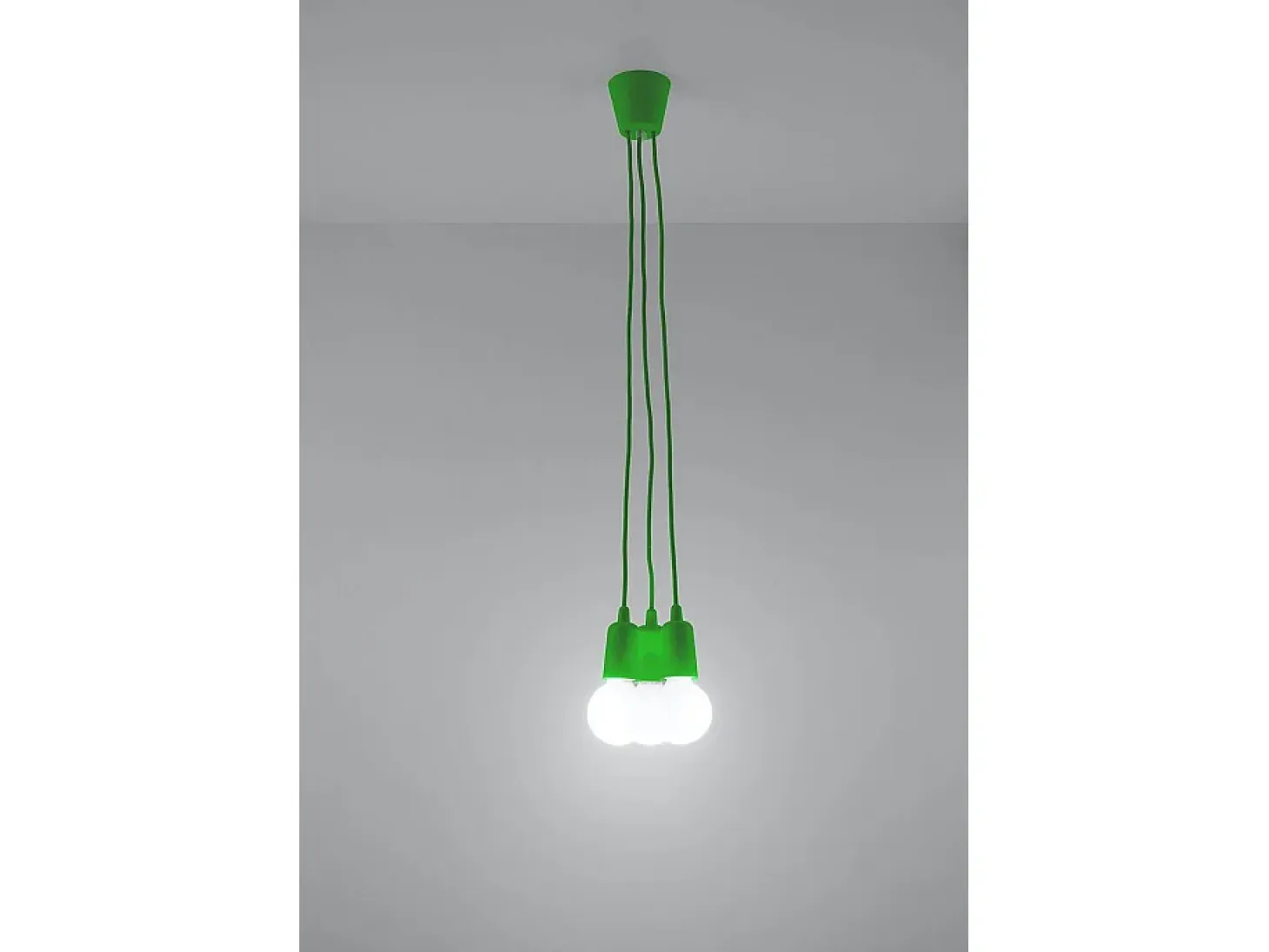 Sollux DIEGO - Lámpara colgante de techo con 3 luces verde